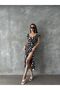 Black Floral Printed Dress |   D2714 - Black Floral - 3