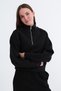 Zippered Collar Sweatshirt S10741 - 2