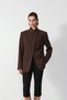 Stand-Up Collar Buttoned Blazer Jacket