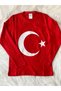 Unisex children's long sleeve t-shirt with turkish flag 1520 red - 2