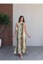 Wrinkled Look Halter Neck Dress