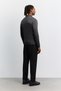 Men's Anthracite Polo Collar Zippered Easy-Ironing Anti-Wrinkle Regular Fit Sweater A62Y5010 - 4