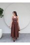 Zero Sleeve Midi Flared Skirt Dress - 6