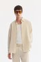 Men's Ecru Bottom-Bottom Collar Breathable Modal Blended Soft Touch Oversize Fit Shirt A61Y2168 - 2