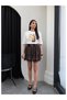 Belted Polka Dot Layered Skirt - 3