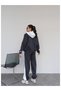 Double Color Hooded Tracksuit Set - 5