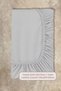 Basic Elastic Sheet Set Single Size 120X200+28 Gray - 3