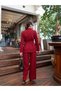 Pile Detailed Thin Belted Jacket Trousers Set - 5