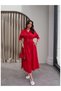 Poplin Fabric Belted Shirt Dress