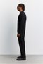 Men's Black Crew Neck Embroidered Interlock Regular Fit Sweatshirt A62Y1275 - 4
