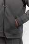 Men's Anthracite Hooded Collar Kangru Pocket Easy-Iron Interlock Regular Fit Sweatshirt A62Y1339 - 3
