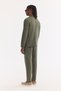 Men's Khaki Classic Collar Breathable 100% Linen Comfort Fit Shirt Jacket A61Y2540 - 4
