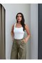 Front Pleat Detail Linen Trousers - 4