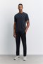 Men's Anthracite Crew Neck Printed Soft Touch Regular Fit T-Shirt A62Y1002 - 6