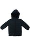 Unisex Navy Blue Plush Quilted Coat - 3