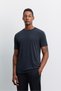 Men's Anthracite Crew Neck Printed Soft Touch Regular Fit T-Shirt A62Y1002 - 5