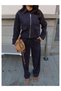 Velvet Bag Pocket Jacket Set - 3