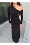 One Shoulder Stone-Embellished Maxi Dress - 3