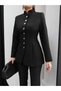 Hakim Collar Buttoned Suit - 6