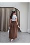 Short Sleeve Flared Skirt Dress - 5