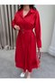 Poplin Fabric Belted Shirt Dress - 3