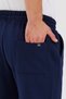 Men's Navy Blue Back Pocket Label Detailed Elastic Leg Regular Fit Sweatpants - 5