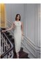 Lined Floral Embossed Midi Dress - 2