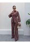 Tie Waist Shirt Pants Set - 4
