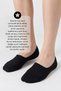 3 Pack Black Men's Bamboo Seamless Flexible Non-Slip Invisible Ballerina Socks - Premium - 2