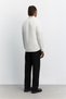 Men's Ecru Bottom-Bottomed Collar Soft Touch Long Sleeve Comfort Fit Shirt A62Y2021 - 5