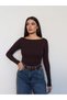 Kayık Yaka Slim Fit Blouse