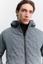 Men's Gray Hooded Collar Windproof Water Repellent Comfort Fit Coat A62Y6191 - 2