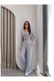 Cross-Tie Blouse and Trousers Set