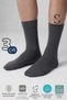 3-Piece Dark Gray Men's Business Bamboo Seamless Reinforced Thin Summer Socks - Premium