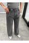 Anthracite Denim Trousers - Tongue Detailed