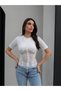 Lace Detailed Tie-Back T-Shirt - 5