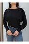 Boat Neck Long Sleeve Blouse - 3