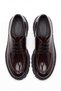 Women's Brown Patent Leather Lace-Up Oxford Loafer Moccasin Flat Sole Daily Office Shoes 142 - 4
