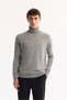 Men's Gray Turtleneck Wool Knitwear Sweater B 005014