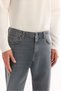 Men's Blue Classic Waist Cotton Distressed Washed Rome Crop Slim Fit Jean Pants A52Y3530 - 3