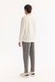 Men's Ecru Crew Neck Cotton Bi-Stretch Printed Regular Fit Sweatshirt A52Y1210 - 4