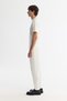 Men's White Classic Waist Jersey Cotton Carrot Fit Trousers A42Y3061 - 2