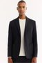 Men's Black Mono Collar Bi-Stretch Water Repellent Wrinkle-Resistant Blazer Comfort Slim Fit Jacket A52Y4009 - 2