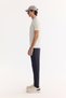 Men's Ecru Crew Neck Striped Knitwear Regular Fit T-Shirt A52Y5005 - 5