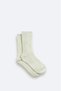 Men's Ecru Corded Fabric Socks A52Y8504 - 2