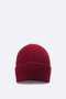 Men's Burgundy Wool Logo Ribbed Beret B 009200