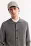 Men's Grey Polo Neck Buttoned Wool Blend Regular Fit Cardigan A52Y5148 - 2