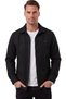 Men's Black Stretch Fabric Comfortable Fit Pocketless Cashmere Jacket – Snap Fastener, Flexible Stylish Model Jacket 0760 - 3