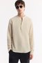 Men's Beige Judge Collar Linen Blend Comfort Fit Shirt A51Y2147 - 6