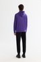 Men's Purple Hooded Cotton Printed Elastane Regular Fit Sweatshirt A42Y1324 - 4